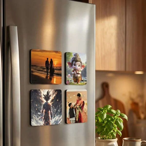 Personalized Photo Fridge Magnets Set of 4