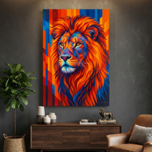Abstract Lion Canvas Print, Lionking Print, Decor Prints.