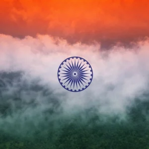 HD India Flag Metal Print