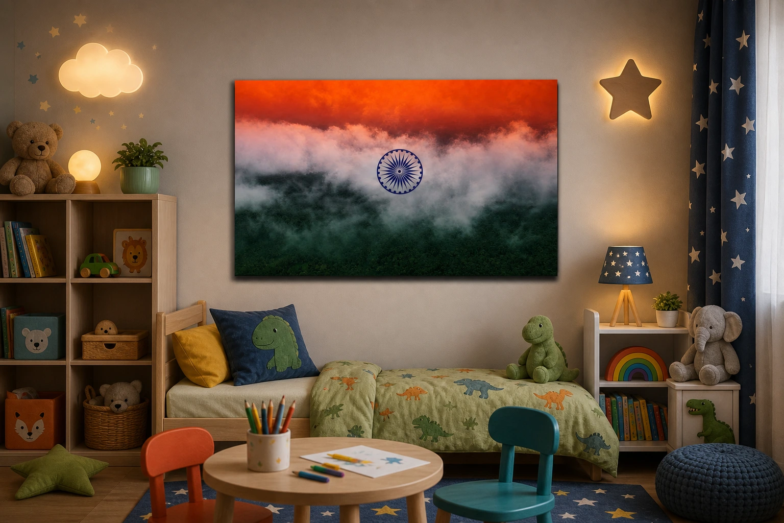 Patriotic Metal Wall Art India kids room