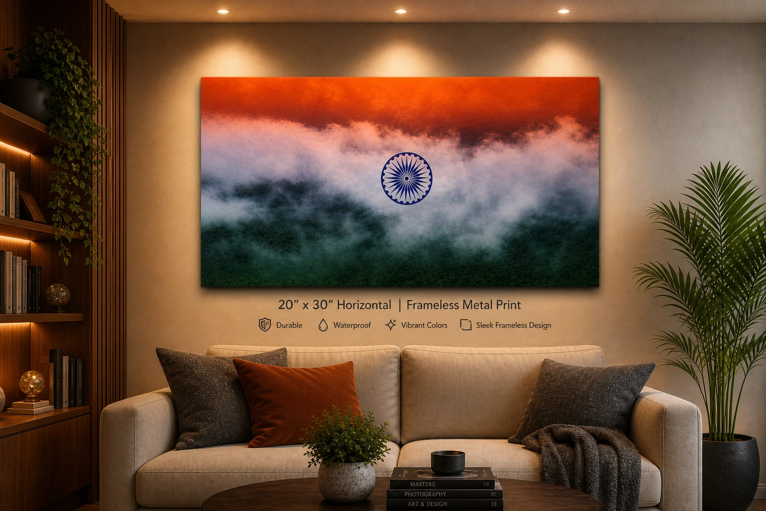 Artistic Indian Tricolor Nature Wall Art