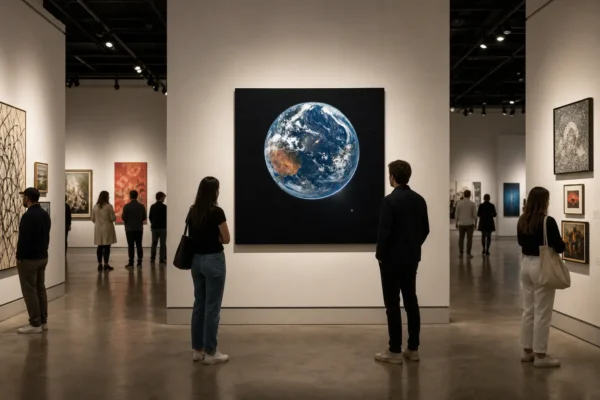 Futuristic NASA Earth Artwork for Modern Interiors