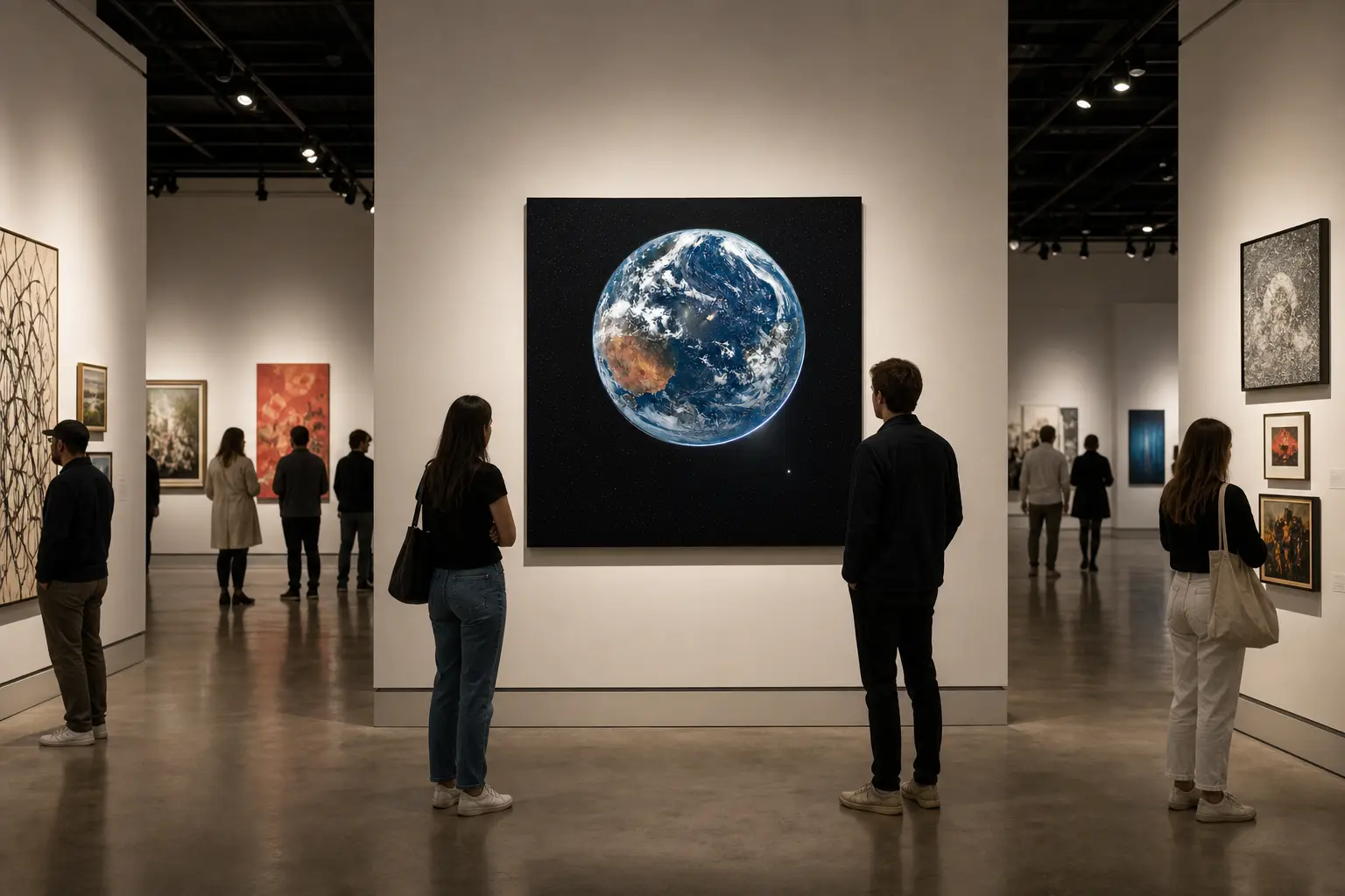 Futuristic NASA Earth Artwork for Modern Interiors