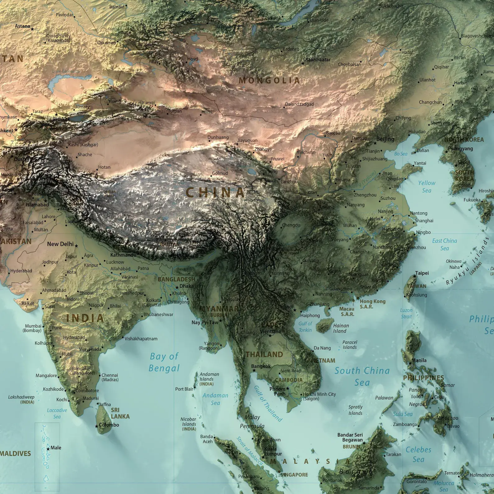 World Map detailed
